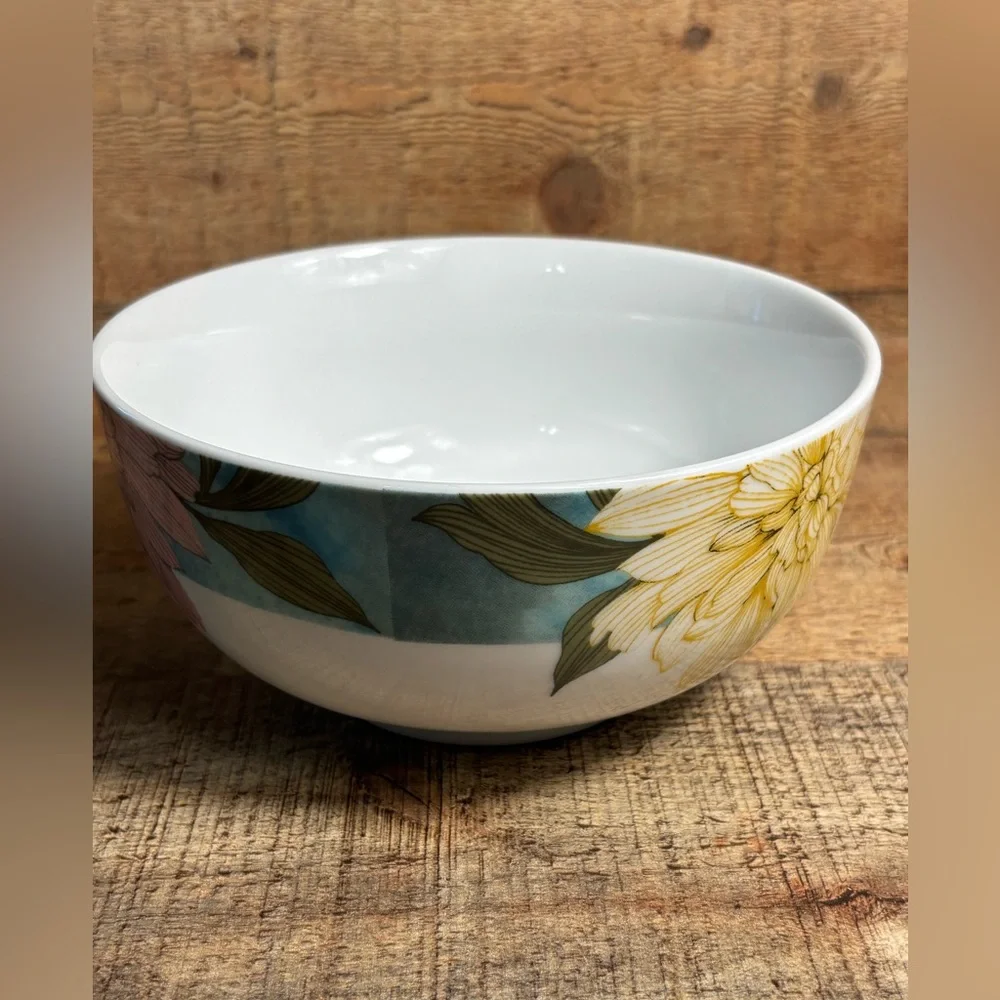 2 Spode Home Floral Sketches by Portmeirion Coupe Cereal Soup Bowls